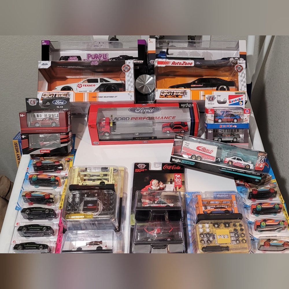 FORD MUSTANG LOT OF FOXBODY MUSTANGS, M2 MACHINES, MAISTO, HOTWHEELS, JADA